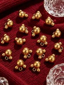 20-Piece Set Of 304 Stainless Steel 18K Gold-Plated Fashionable Star, Moon, And Geometric Pendants For DIY Necklace, Bracelet, And Jewelry Making - 1 Pendant - View 3