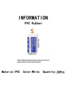 30/20/10/1入 2B PVC 橡皮擦 學生考試素描繪圖橡皮 簡約乾淨 文具套組 開學季學習用品 可愛校園配色 適合繪圖、素描、書寫 文具補充品 辦公用品 畢業禮物 - 彩色 - 查看 14