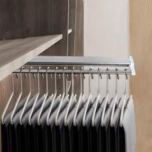 Ausziehbarer Hosenhalter für den Kleiderschrank, Kleiderständer, aus kaltgewalztem Stahl, für 18–20 Hosenpaare, zur Aufbewahrung und Organisation von Kleidung zu Hause - Übersicht 1