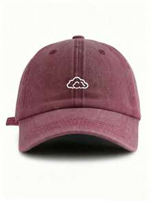 BONNY BOOM 1pc Unisex Vintage Washed Baseball Cap - Simple White Cloud Embroidery, Soft Adjustable Dad Hat For Women And Men, Suitable For Outdoor, Beach, Vacation, Travel, Halloween, Christmas, Back To School, Gift For Friends And Family - Baseball Cap - View 14