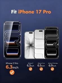 2片裝適用於 iPhone 17 Pro Max | 軍規防碎 9H 硬度全螢幕鋼化玻璃 | 無氣泡易安裝 99.99% 高透明度 | 相容 16/15 Pro Max/15 Pro Plus/14 Pro Max/14 Pro/13 Pro Max/12/11 Pro Max | 生日節日禮物 - 無色 - 查看 8