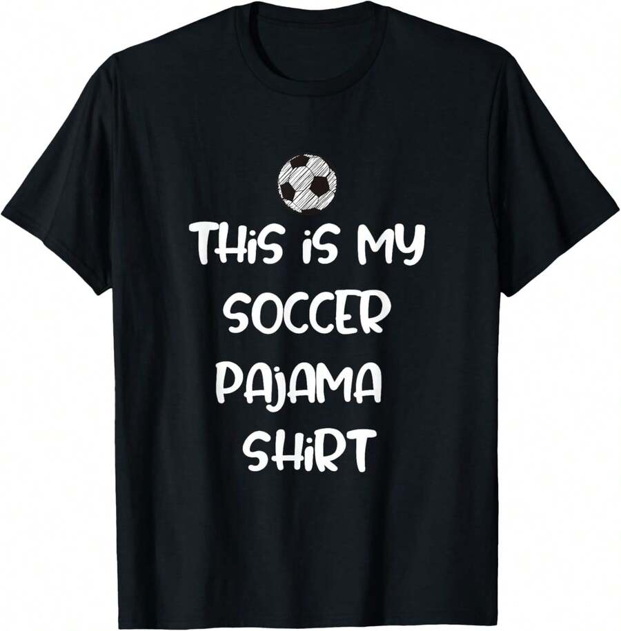 Camiseta de pijama This is My Soccer para jugadores, adolescentes, niños y niñas,playeras de hombre,camisas para hombre,playeras de hombrede hombre,mexico,camisas para hombre,, - Negro - Ver 1