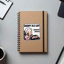 Stiker Mobil Pasangan Tua yang Pemarah, Terbuat dari Bahan PVC, Tahan Air. (Cocok untuk Laptop, Botol Minum, Kotak Perkakas, Skateboard, Casing Ponsel, dan Sepeda Motor) - A - View 6