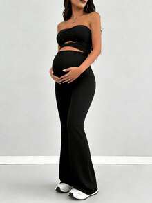 Jumpsuit Hamil Parara, Jumpsuit Hamil Hitam yang Nyaman dan Modis untuk Musim Panas - Hitam - View 4