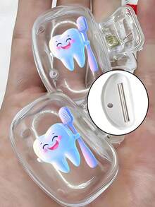 Set di portaspazzolino portatile con motivo a impronta di dente e faccia sorridente, adatto per uso domestico e da viaggio, carina molletta portaspazzolino, adatto per scuola, casa e viaggio, miglior regalo per famiglia e amici, design portatile comodo da trasportare, coperchio antipolvere per la testina dello spazzolino adatto per il viaggio, miglior scelta per coppie, amici, famiglia, insegnanti, appassionati di viaggi, articolo essenziale per la casa - Multicolore - Visualizzare 12