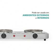 Relnix 2-Burner Cooktop Stove For Camping And Travel, 2000W, 220V - 白色 - 查看 5