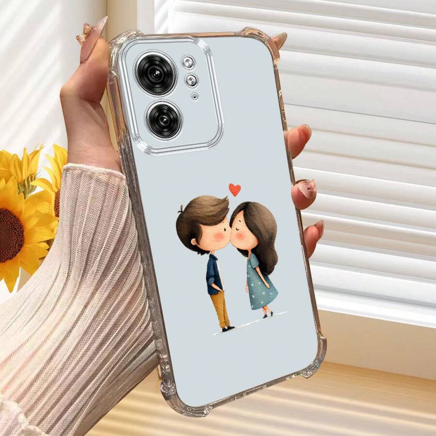 Expédition 24h depuis DE/FR/ES – Étui de Cadeau de Vacances en TPU Souple Anti-Chute aux 4 Coins avec Design Petit Couple Embrassant Frais pour iPhone 17 16 15 14 13 12 11 Pro Pro Max Plus & Galaxy A15 A16 A25 A35 A55 A56 & 13 14 15 Pro Ultra & Edge 40 40 Neo 50 50 Fusion 50 Pro 60 Fusion, Cadeau d'Anniversaire pour Couples Amoureux - Transparent - Voir 1