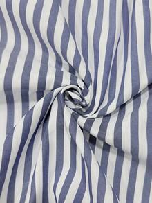 Women's Fashion Casual A-Line Striped Ruffle Hem Versatile Skirt Spring - Navy Blue - View 8