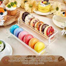 1/2 Packs Cracker Tray For Serving, Acrylic Biscuit Stand Cracker Server Holder, Rectangular Clear Food Display Holder For Countertop, Home, Wedding Events, Parties And Events - View 9