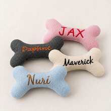 Personalized Bone Pet Toy, Customized Embroidered Dog Toy, Pet Name Toy, Gift For Pet Owners, New Puppy Gift, Gift For Dog Moms, Birthday Gift - Multicolor - View 3