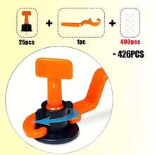 426pcs Of Wall Tile Leveling Tools, Including Clips And Positioning Levelers For Ceramic Tiles, Adjustable Polypropylene (PP) Tile Spacers, Designed For Professional Floor And Wall Tile Installation With Positioning Wedges And Clips - A - View 3