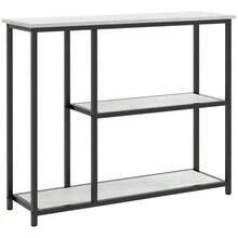 Console Table, Entryway Table With 2 Shelves, Side Table, Coffee Table With Anti-Tip System, Steel, White, 100 X 30 X 80 Cm, For Living Room And Entryway - 白色 - 查看 1