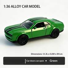 Coche Musculoso Hellcat de Alta , Modelo de Coche de Aleación Americana 1:36, Body de Aleación | Puertas Abribles | Impulsado por Inercia, Diseño de Coche Deportivo, Detalles Realistas, Duradero y Resistente a Golpes, Adorno de Escritorio/Coche, Colección de Modelos de Coches, Regalo de Cumpleaños, Juego para Niños/Niñas - Multicolor - Ver 7