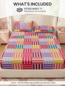 2/3pcs Printed Bedding Set, Bedding, Mattress Protector Set, Comfortable Home Textiles, Breathable Anti-Pilling Mattress Cover, Home Decor, Suitable For All Seasons, Machine Washable, Back To School - Multicolor - View 4