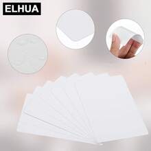 ELHUA Metal Business Card Blank Cards - Printable Sublimation Blank Cards Business Cards - White Blank Business Cards DIY Promotional Gift Cards - Desktop Business Card Number Label Metal Cards - White - View 3