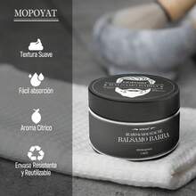 Bálsamo para barba MOPOYAT: ¡Realza el atractivo de tu barba! Cuidado diario de la barba. La barba es el verdadero sello distintivo de un hombre: el regalo perfecto para novios, padres y amigos varones. Fórmula sin alcohol. - 1 pieza - Ver 9