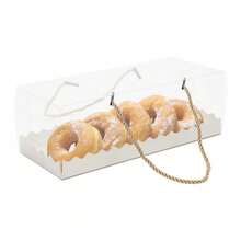 60pcs Clear Cake Boxes For Bakery Rectangular Cupcake Box Small Packaging Boxes - 1 - View 5