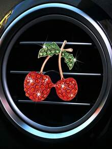 鑲鑽櫻桃汽車香氛裝飾夾，汽車空氣清新劑，出風口裝飾 - A - 查看 12