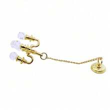 Mini Crystal Chandelier Miniature Ornament, No Electricity Required, Metal And Faux Crystal Splicing Craft, Light Luxury Home Static Decoration, Suitable For Dollhouse Living Room Scene, DIY Sand Table Architectural Layout And Miniature Scene Arrangement Accessories - A - View 4
