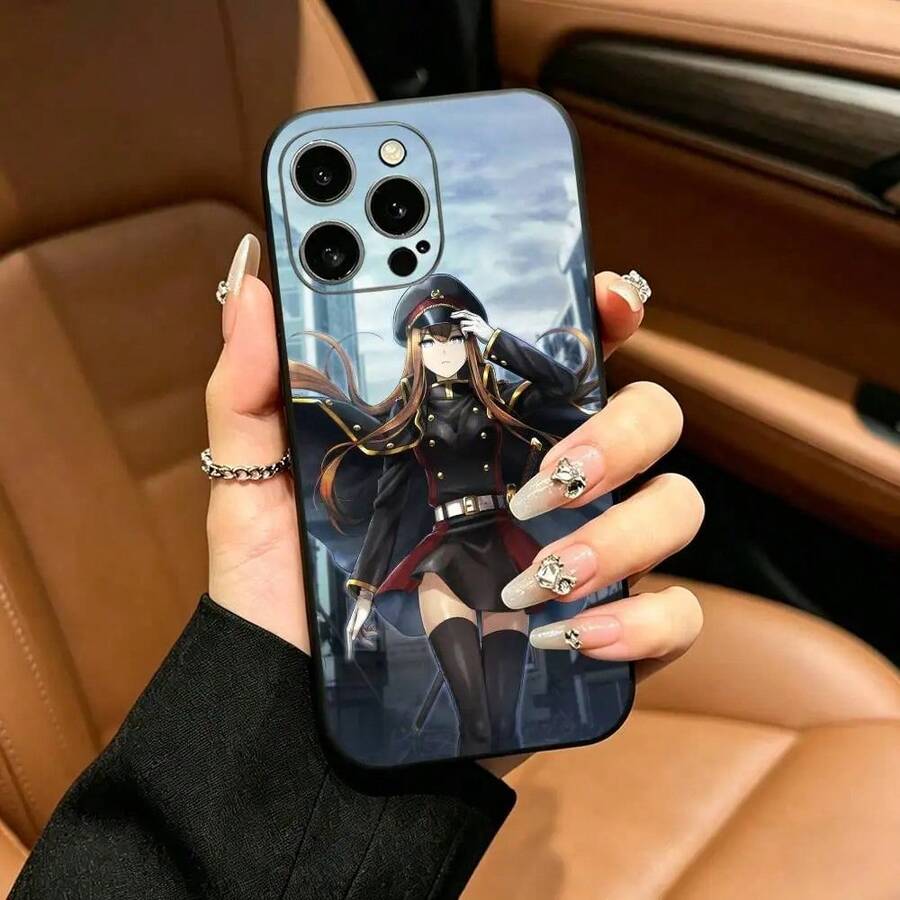 Anime SteinsGate Makise Kurisu Mobile Phone Case, Suitable For IPhone 12 13 14 15 16 17 Pro Max, Lightweight And Soft Protective Case, Black. - z4 - 查看 1
