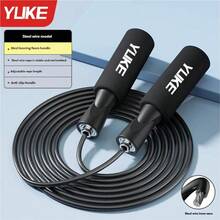 Yuke Adjustable Speed Jump Rope With Steel Cable And Ball Bearings, Foam Handle Fitness Rope For Cardio Training, Weight Loss, HIIT, Boxing And Home Workout - Multicolor - View 12