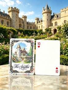Personalized Custom Text Playing Cards Set (54 Cards) - Victorian Art Playing Cards, Customizable With Family Name And Text, Comes With Elegant Metal Tin Gift Box, Suitable For Family Gatherings, Weddings, Anniversaries And Holidays, Ideal Gift For Couples, Parents, Friends - Multicolor - View 11