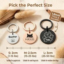 MerexSync Custom Dog Tags, Personalized, Engraved, Cat Tags, Custom Pet Name Tags, Dog Tags With Names, Pet Gifts, Dog Birthday Gifts, Gifts For Dog Lovers. - Multicolor - View 11