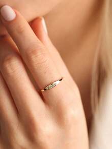 1Pc Custom Name Ring,Stackable Name Ring, Dainty Name Ring,Stackable Engraved Rings, Engraved Name Ring, Personalized Gift For Her,Mother's Gift - Multicolor - View 2