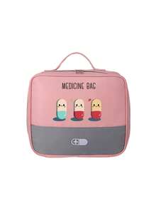 Portable Medical Bag, Printed With "Medicine Bag" And Pill Pattern, Portable Camping Medical Bag, Compact First Aid Kit, Suitable For Travel And Home Portable Storage Bag, Small Medical Bag, Convenient Medical Kit, Emergency Bag, Multiple Colors Available, Back To School Essential, Suitable For Daily/Outdoor/Travel, Suitable For Health-Conscious People And Use Anytime, Anywhere, Essential Medical Accessory, Daily Health Management Organizer - Multicolor - View 25