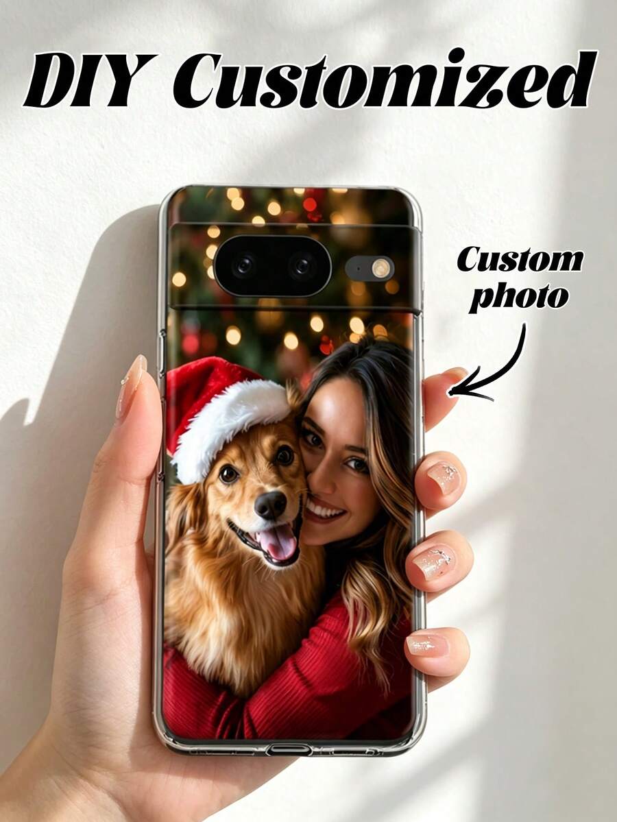 1pc Customized Photo TPU 1.0 Transparent Phone Case Compatible With IPhone 16 Pro Max/17 Pro Max, S24U, And Other Models,Customized Phone Cases,Street Casual Chic,International Version, Not The Domestic Version - Clear - View 1