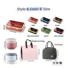 1pc Large Capacity Lunch Box, Japanese Bento Box, Chinese Rice Box, Student Meal Box, Portable Outdoor Food Storage Container, Food Preservation Box, Microwave Bento Box, Summer Meal Box Set, Fruit Preservation Bowl With Lid - Multicolor - View 8