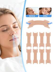 Cofoe Nasal Strips For Kids & Children, Extra Strength Nasal Congestion |(55mm X 16mm)| Opens Nose And Increases Nasal Airflow, Helps Relieve Congestion For Better Breathing, Individually Packed Nose Strips For Sleep Aid, Night Use - Beige - View 4