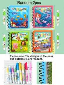 Magic Water Color Painting Sketchbook – Reusable Doodle Pad With Handmade Watercolor Artwork, Coloring Drawing Pages, And Educational Activities. A Reusable Scribble Filling Book & Art Activity Set, Perfect For Back To School - Multicolor - View 9