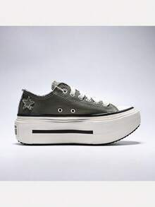 Converse Unisex Chuck Taylor SEASONAL Canvas Low-Top Sneakers A22395C - Army Green - View 2