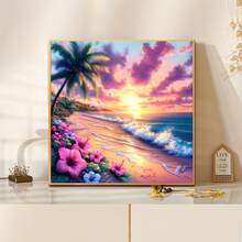 1pc DIY 5D Diamond Painting, Beautiful Seascape, Full Drill Diamond Painting, Round Diamond Painting Kit, Handmade Home Office Wall Decor - round diamond - View 3