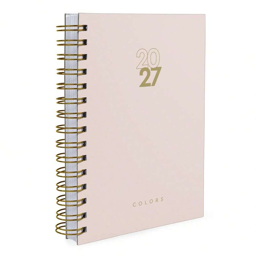iscool 2026 Solid Colors Hardcover Agenda - Beige claro - Ver 1