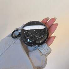 Korean Style Creative Black Background Star Wing With Hanging Ring Earphone Case Compatible With Huawei Freebuds 7i Earphone Case New FreeClip 2 Earphone Case Freebuds SE 3 Minimalist 5i Earphone Case Buds 3/3 Pro/3 FE Cute Korean Style Earphone Case Buds 4/4 Pro Birthday Gift Holiday Gift - Black - View 5