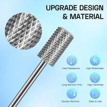 11Pcs+75Pcs 3.1MM Mini Nail Sanding Bands 180/120/80 Grit Professional Emery Diamond Nail Drill Bit Set Electric Manicure Nail File Bit For Acrylic Gel Manicure Tools Accessories - Silver - View 2