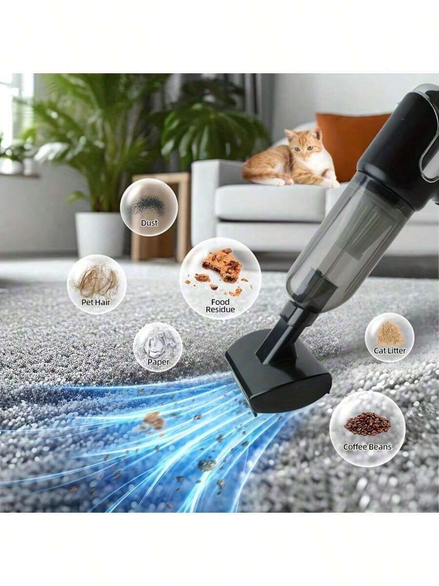 USB Rechargeable Powerful Cordless Vacuum Cleaner, Equipped With 7 Accessories, High Suction Cordless Pet Hair Removal Vacuum Cleaner, Suitable For Hard Floors, Carpets And Pet Hair Cleaning, Home Vacuum Cleaner - Multicolor - View 1