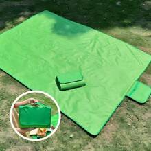 Foldable Oxford Cloth Picnic Blanket, Moisture-Proof Outdoor Mat For Camping - Multicolor - View 9