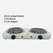 Relnix 2-Burner Cooktop Stove For Camping And Travel, 2000W, 220V - 白色 - 查看 3