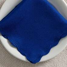 Fabric Napkin Set Of 50 Oxford Laser Finish - 寶藍色 - 查看 2