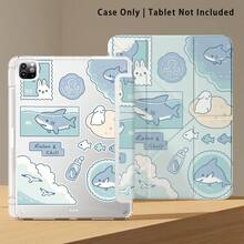 海豚、白兔、海鷗、小魚圖案彩繪效果平板保護殼附支架，適用於 Honor 8/9/10/X8/X8A/X9/X8Pro/X9Pro、MatePad SE 11 吋/MatePad 11 吋/11.5 吋、MatePad Pro、Apple 10代/11代 2025 (A16)、Galaxy Tab A7/A9 及其他熱門機型 - 款式13 - 查看 6