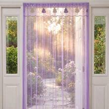 1PC Mosquito Proof Door Curtain, Self-Adhesive No Punching Lace Mesh Door Curtain, Universal Fit Cute Rabbit Ventilation Breathable Door Screen Curtain Summer Season - A - View 10