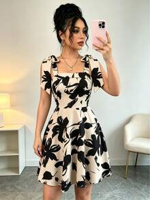 Women Short Dresses - Black - View 1