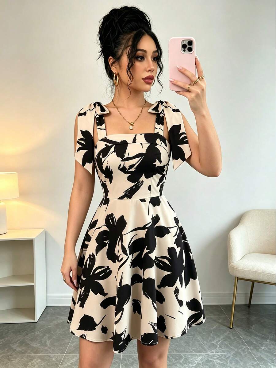 Women Short Dresses - Black - View 1
