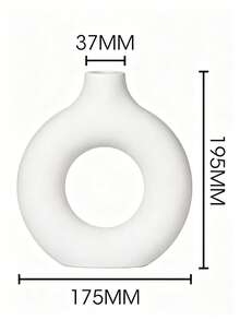 1 Piece Donut Ins Vase Flower Arrangement Decoration Ornament Donut Vase Handmade Minimalist Bohemian Style Modern Home Decoration Wedding Table Party Living Room Office Bedroom Decoration Ornament - Multicolor - View 6