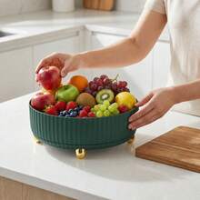 1 Rotating Kitchen Spice Rack, Rotating Home Storage Rack, Simple And Practical, Suitable For Kitchen And Dining Room - Green - View 3