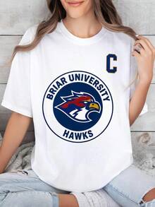 Personalized Briar University Hawks Jersey Shirt, Off Campus Fan Book Lover Gift, Graham Di Laurenti - 白色 - 查看 1