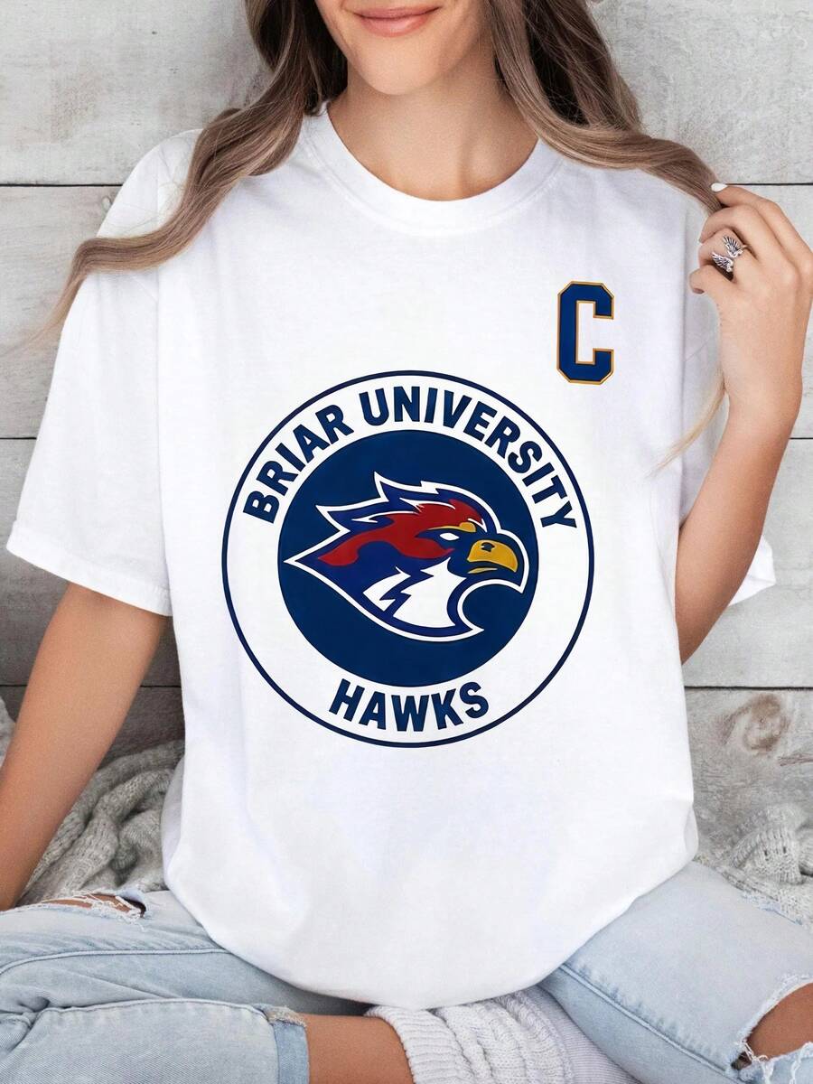 Personalized Briar University Hawks Jersey Shirt, Off Campus Fan Book Lover Gift, Graham Di Laurenti - 白色 - 查看 1